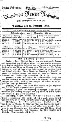 Augsburger neueste Nachrichten Samstag 6. Februar 1864