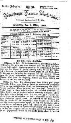 Augsburger neueste Nachrichten Dienstag 1. März 1864