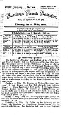 Augsburger neueste Nachrichten Dienstag 8. März 1864