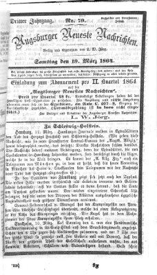 Augsburger neueste Nachrichten Samstag 19. März 1864