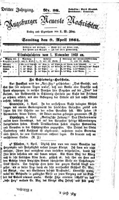 Augsburger neueste Nachrichten Samstag 9. April 1864