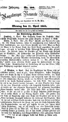 Augsburger neueste Nachrichten Montag 11. April 1864