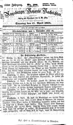 Augsburger neueste Nachrichten Sonntag 17. April 1864