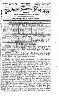 Augsburger neueste Nachrichten Sonntag 1. Mai 1864