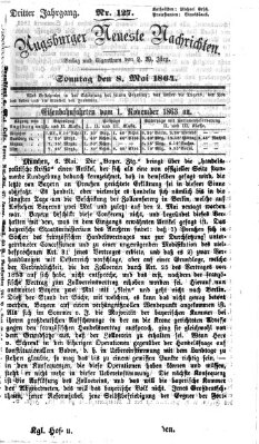 Augsburger neueste Nachrichten Sonntag 8. Mai 1864