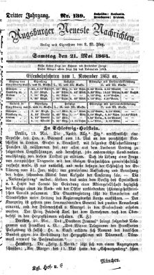 Augsburger neueste Nachrichten Samstag 21. Mai 1864