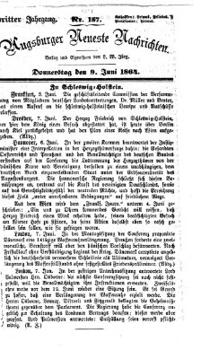 Augsburger neueste Nachrichten Donnerstag 9. Juni 1864