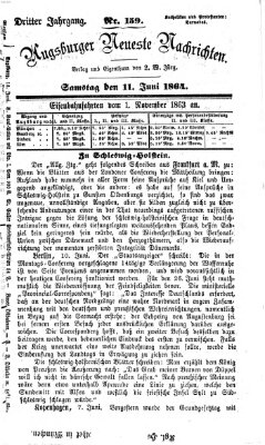 Augsburger neueste Nachrichten Samstag 11. Juni 1864