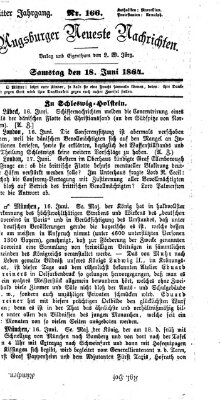 Augsburger neueste Nachrichten Samstag 18. Juni 1864