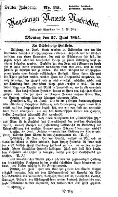 Augsburger neueste Nachrichten Montag 27. Juni 1864