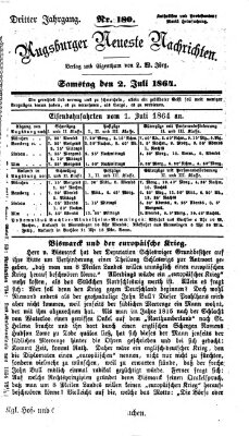 Augsburger neueste Nachrichten Samstag 2. Juli 1864