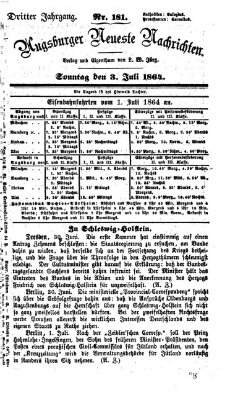 Augsburger neueste Nachrichten Sonntag 3. Juli 1864