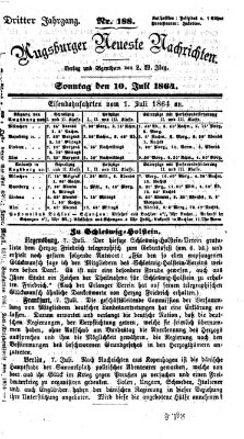 Augsburger neueste Nachrichten Sonntag 10. Juli 1864