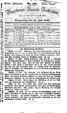 Augsburger neueste Nachrichten Donnerstag 21. Juli 1864