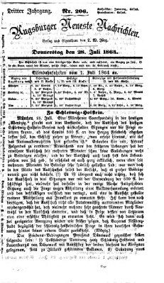 Augsburger neueste Nachrichten Donnerstag 28. Juli 1864