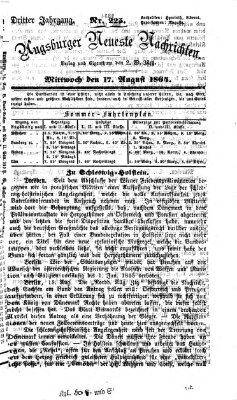 Augsburger neueste Nachrichten Mittwoch 17. August 1864