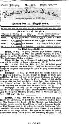 Augsburger neueste Nachrichten Freitag 19. August 1864