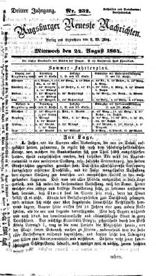 Augsburger neueste Nachrichten Mittwoch 24. August 1864