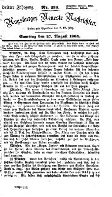 Augsburger neueste Nachrichten Samstag 27. August 1864