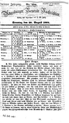 Augsburger neueste Nachrichten Sonntag 28. August 1864