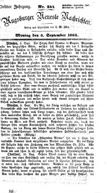 Augsburger neueste Nachrichten Montag 5. September 1864