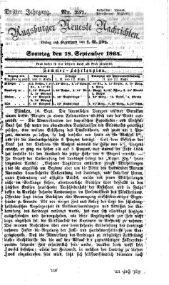 Augsburger neueste Nachrichten Sonntag 18. September 1864