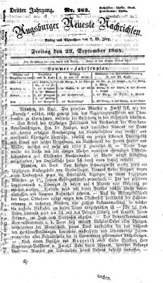 Augsburger neueste Nachrichten Freitag 23. September 1864