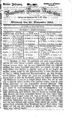 Augsburger neueste Nachrichten Mittwoch 28. September 1864