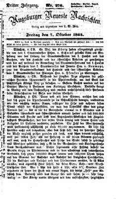 Augsburger neueste Nachrichten Freitag 7. Oktober 1864