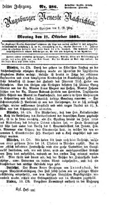 Augsburger neueste Nachrichten Montag 17. Oktober 1864