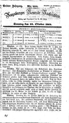 Augsburger neueste Nachrichten Sonntag 23. Oktober 1864