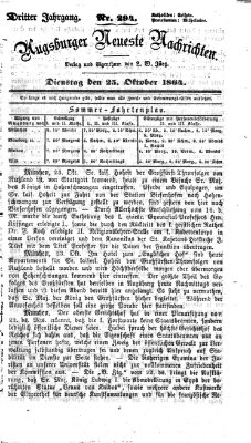 Augsburger neueste Nachrichten Dienstag 25. Oktober 1864