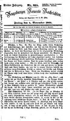 Augsburger neueste Nachrichten Freitag 4. November 1864