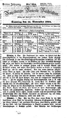 Augsburger neueste Nachrichten Samstag 12. November 1864