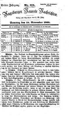 Augsburger neueste Nachrichten Samstag 19. November 1864