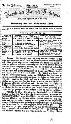 Augsburger neueste Nachrichten Mittwoch 23. November 1864