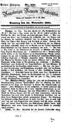 Augsburger neueste Nachrichten Samstag 26. November 1864