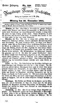 Augsburger neueste Nachrichten Montag 28. November 1864