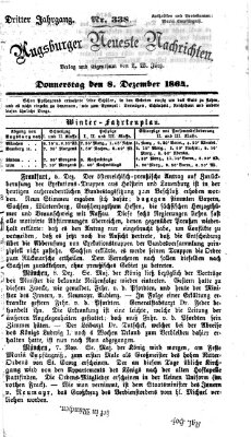 Augsburger neueste Nachrichten Donnerstag 8. Dezember 1864