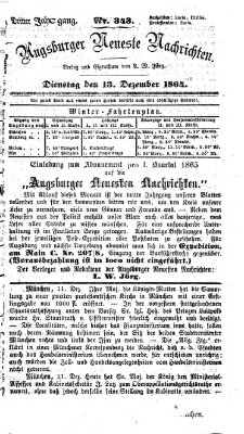 Augsburger neueste Nachrichten Dienstag 13. Dezember 1864