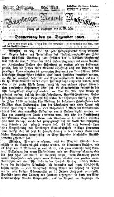 Augsburger neueste Nachrichten Donnerstag 15. Dezember 1864