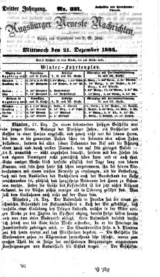 Augsburger neueste Nachrichten Mittwoch 21. Dezember 1864