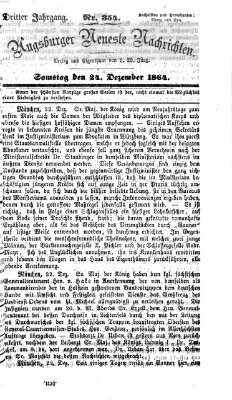 Augsburger neueste Nachrichten Samstag 24. Dezember 1864