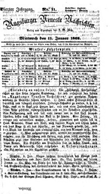 Augsburger neueste Nachrichten Mittwoch 11. Januar 1865