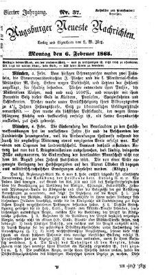 Augsburger neueste Nachrichten Montag 6. Februar 1865