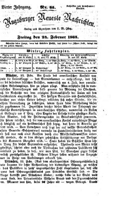 Augsburger neueste Nachrichten Freitag 24. Februar 1865