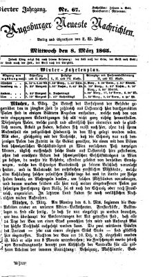 Augsburger neueste Nachrichten Mittwoch 8. März 1865