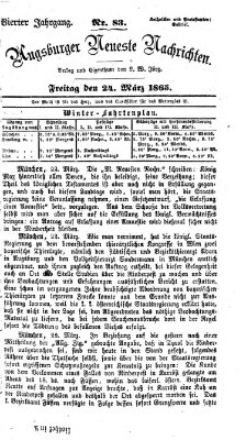 Augsburger neueste Nachrichten Freitag 24. März 1865