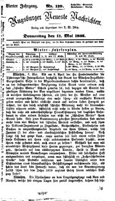 Augsburger neueste Nachrichten Donnerstag 11. Mai 1865