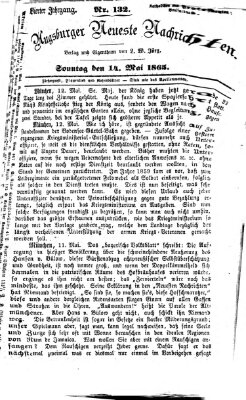 Augsburger neueste Nachrichten Sonntag 14. Mai 1865